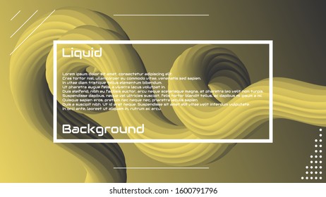Liquid 3d wave background. Landing Page Trendy Flow Concept. Colorful 3d wave shape illustration. Fluid abstract design. Minimal style. Vector stock Gradient Futuristic Banner, Wave Wallpaper. 