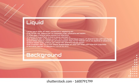 Liquid 3d wave background. Landing Page Trendy Flow Concept. Colorful 3d wave shape illustration. Fluid abstract design. Minimal style. Vector stock Gradient Futuristic Banner, Wave Wallpaper. 