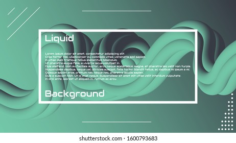 Liquid 3d wave background. Landing Page Trendy Flow Concept. Colorful 3d wave shape illustration. Fluid abstract design. Minimal style. Vector stock Gradient Futuristic Banner, Wave Wallpaper. 