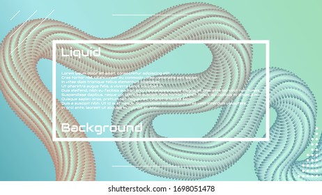Liquid 3d wave background. Landing Page Trendy Flow Concept. Colorful 3d wave shape illustration. Fluid abstract design. Minimal style. Vector stock Gradient Futuristic Banner, Wave Wallpaper.