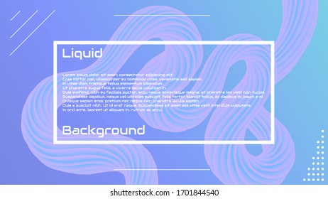 Flüssiger 3D-Wellenhintergrund.Landing Page. Flüssigkeitsform. Futuristisches Design-Poster. Vorlage für Websites oder Apps.Vektorillustration.