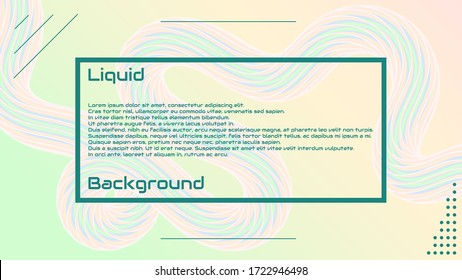 Liquid 3d wave background. Landing Page Trendy Flow Concept. Colorful 3d wave shape illustration. Fluid abstract design. Minimal style. Vector stock Gradient Futuristic Banner, Wave Wallpaper. 