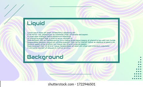 Liquid 3d wave background. Landing Page Trendy Flow Concept. Colorful 3d wave shape illustration. Fluid abstract design. Minimal style. Vector stock Gradient Futuristic Banner, Wave Wallpaper. 