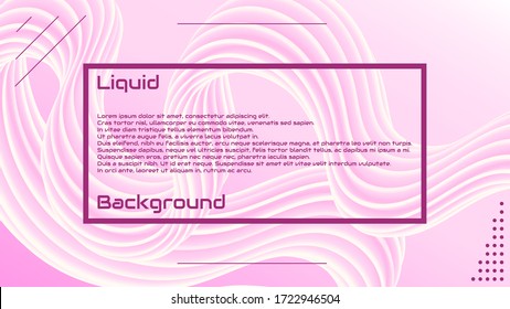 Liquid 3d wave background. Landing Page Trendy Flow Concept. Colorful 3d wave shape illustration. Fluid abstract design. Minimal style. Vector stock Gradient Futuristic Banner, Wave Wallpaper. 