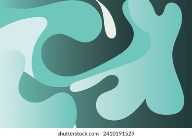 liquid abstract background with black green gradient