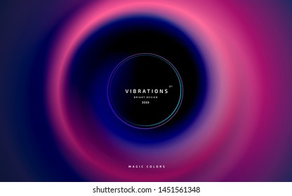 Liquid abstract background with colorful smooth flow of colors. Beautiful blurred backdrop with amazing fluid gradient. Design in trendy colors with gradual blend between shades. Vector illustration