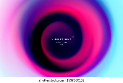Liquid abstract background with colorful smooth flow of colors. Beautiful blurred backdrop with fluid gradient. Twisted design with gradual blend between shades. Vector template of cover, presentation