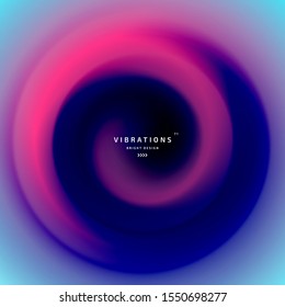 Liquid abstract background with colorful smooth flow of colors. Beautiful blurred backdrop with fluid gradient. Twisted design with gradual blend between shades. Vector template of cover, presentation