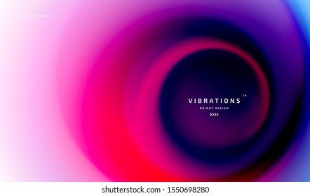 Liquid abstract background with colorful smooth flow of colors. Beautiful blurred backdrop with fluid gradient. Twisted design with gradual blend between shades. Vector template of cover, presentation