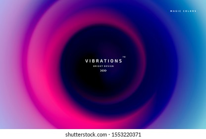 Liquid abstract background with colorful smooth flow of colors. Beautiful blurred backdrop with fluid gradient. Twisted design with gradual blend between shades. Vector template of cover, presentation