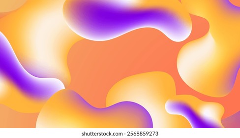 Liquid abstract background design Fluid gradient shapes composition digital template
