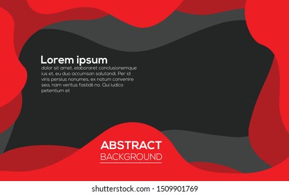Liquid Abstract Background Design Red Theme