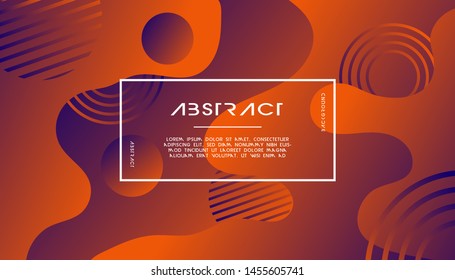 liquid abstract background template. with circle lines shape brown.