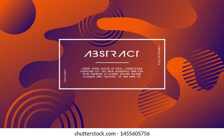 liquid abstract background template. with circle lines shape brown.