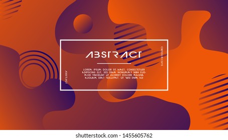 liquid abstract background template. with circle lines shape brown.