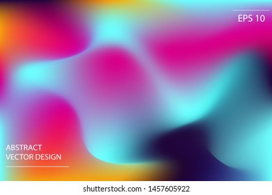 Liquid abstract background. Trendy glowing design template