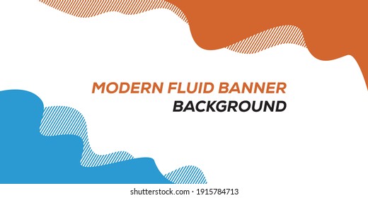Fondo abstracto líquido. Plantilla de banner vectorial para medios sociales, sitios web, formas onduladas fluidas y texto