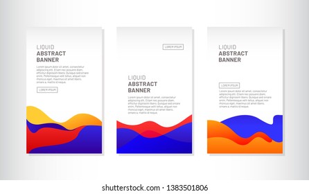 Liquid abstract banner background design