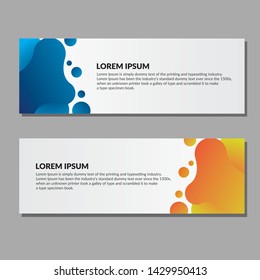 Liquid Abstract Banner Blue and Orange