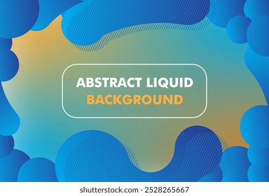 Liquid abstract banner design. Blue Fluid Vector shaped background. Modern Graphic Template Banner pattern for social media and web sites