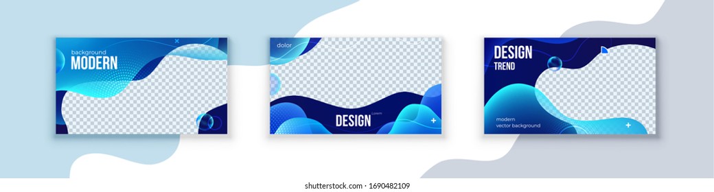 Liquid abstract banner design. Fluid Vector shaped background. Modern Graphic Template Banner pattern for social media header and post image