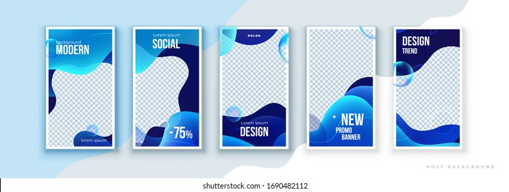 Liquid Abstract Banner Design. Fluid Vector Shaped Background. Modern Graphic Template Banner Pattern For Social Media Stories And Insta Post