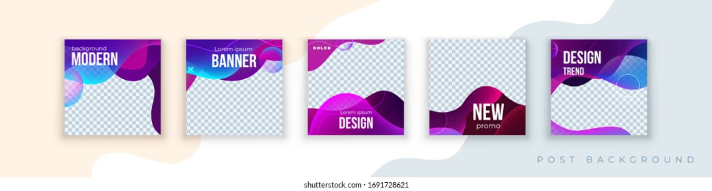 Diseño de banner abstracto líquido. Fondo en forma de vector fluido. Plantilla gráfica moderna Patrón de banner para historias en medios sociales 