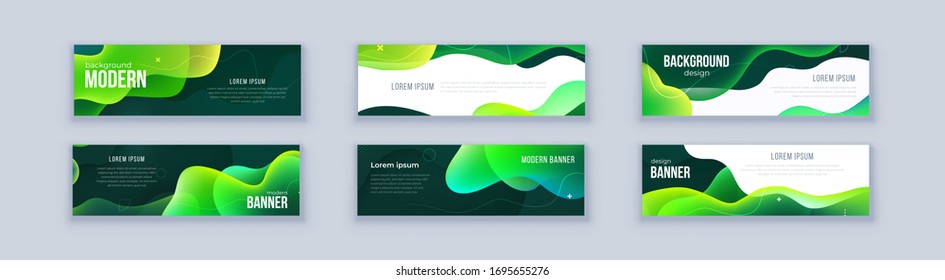 Liquid abstract banner design. Fluid Vector shaped background. Modern Graphic Template Banner pattern for social media and web sites