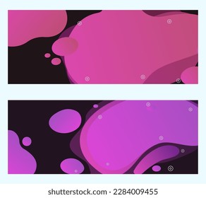 Liquid abstract banner design. Fluid Vector shaped background. Modern Graphic Template Banner pattern for social media and web sites
