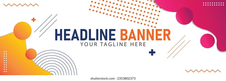 Liquid Abstract Banner Design. Fluid Vector Shaped Background. Modern Graphic Banner Design Template 