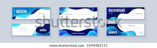 Liquid abstract banner design. Fluid Vector shaped\
background. Modern Graphic Template Banner pattern for social media\
and web sites