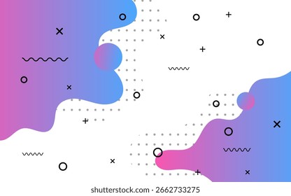 Liquid abstract banner fluid vector background