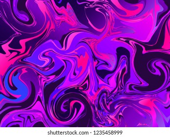 Liquid abstract colorful gradient shapes, marble texture. Violet color. Vector illustration