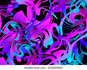 Liquid abstract colorful gradient shapes, marble texture. Violet color. Vector illustration