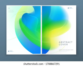 Diseño de fondo de la tapa abstracta líquida. Elemento gráfico dinámico fluido para el folleto moderno, pancarta, póster, volante o plantilla de presentación con patrón de línea. Ilustración del marco de flujo de color.