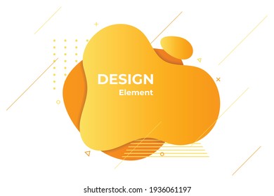 liquid abstract element with orange color