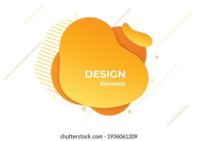 liquid abstract element with orange color