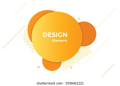 abstraktes flüssiges Element mit orangefarbenem Hintergrund