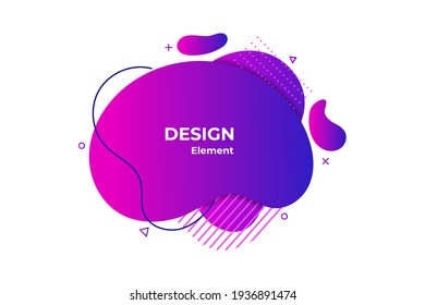 liquid abstract element with purple color illustration