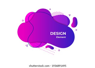 liquid abstract element with purple color illustration