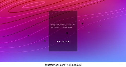 Liquid abstract flow. Dynamic fluid trendy background for posters, covers and placards. Eps10 vector illustration