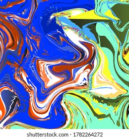 Liquid abstract fluid background. Creative template, postcard, banner, flyer, covers, textiles, packaging. Geometric design, fluid, shape. Fashionable Vector.