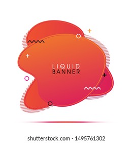 Liquid Abstract With Fluid Memphis Style Vector Art for Banner, Cover, Poster, Brochure, Flyer, Background or Wallpaper Download