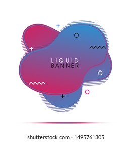 Liquid Abstract With Fluid Memphis Style Vector Art for Banner, Cover, Poster, Brochure, Flyer, Background or Wallpaper Download