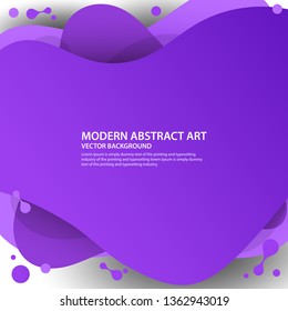 liquid abstract geometric shape blue color. vector, illustration