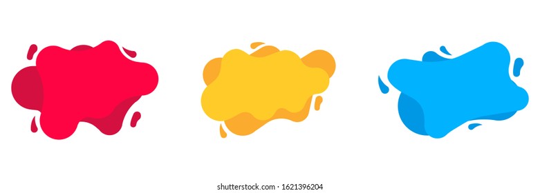Liquid abstract geometric shapes, Modern set of abstract banners. Template ready for use in web or print design. Vector bright template banners.eps 10