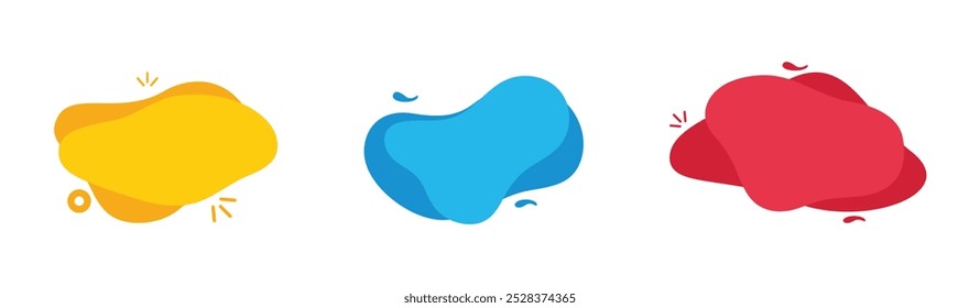 Conjunto de Vector de Formas geométricas abstractas líquidas