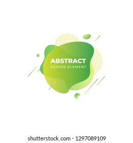 Liquid abstract gradient shapes. Wave shape, color graphic element, dynamic geometric form. Vector futuristic fluid gradient template for minimal banner, logo, social post.