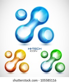 Liquid abstract icon set