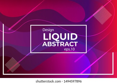  Liquid abstract with line and gradient color background. 